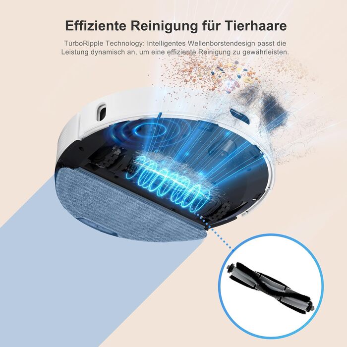 Робот-пилосос AIRROBO GT21 з функцією миття, 3.5л, станція самоочищення, 180хв роботи, LiDAR навігація, потужне всмоктування, керування через додаток, для килимів та шерсті тварин