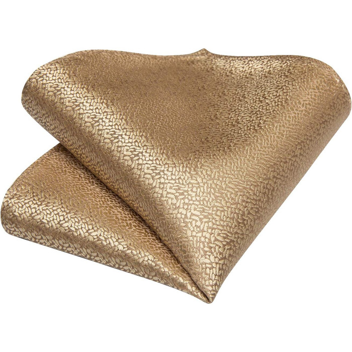 Краватка однотонна для чоловіків DiBanGu, шовкова краватка та нагрудна хустинка, комплект з краваткотримачем для весілля та свят, золото