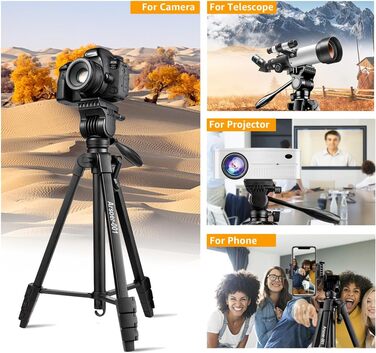 Штатив для камери 175см з Fluid-головкою: для Sony, Nikon, Canon, TikTok, Vlog (алюміній)