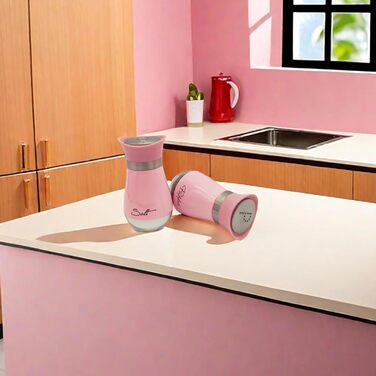 Набір солі та перцю (2 шт) з підставкою, скло та нержавіюча сталь, для кухні та кемпінгу