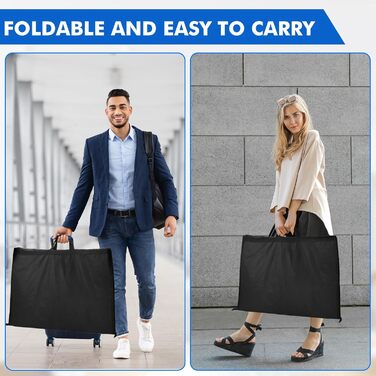 Чохли для одягу 180x60 см (4 шт) - Дихаючі мішки для зберігання одягу з ручками, для вечірніх та весільних суконь, захист від пилу, складні