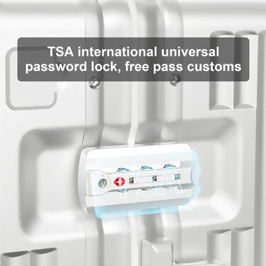 Чемодан ручної поклажі для весни/літа, відповідає вимогам авіакомпаній, з TSA-замком, 360° колесами, PC-корпусом та міцним алюмінієвим каркасом, підходить для розмірів 20'', 24'' та 26''