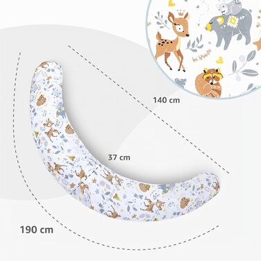 Подушка для сну та відпочинку Body Pillow (190 см) для дорослих, довга ортопедична подушка-валик