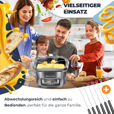 Мультиварка KESSER® 8л з фритюрницею та 16 програм - гриль, випічка, тушкування, приготування на пару, підтримка тепла, швидка обробка, рисоварка, йогуртниця (антрацит)