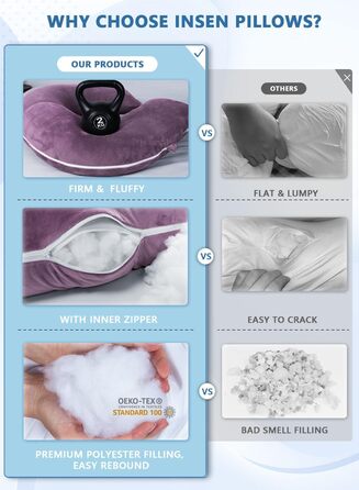 Подушка для вагітних INSEN C-подібної форми, повна підтримка тіла для сну та годування, знімний чохол