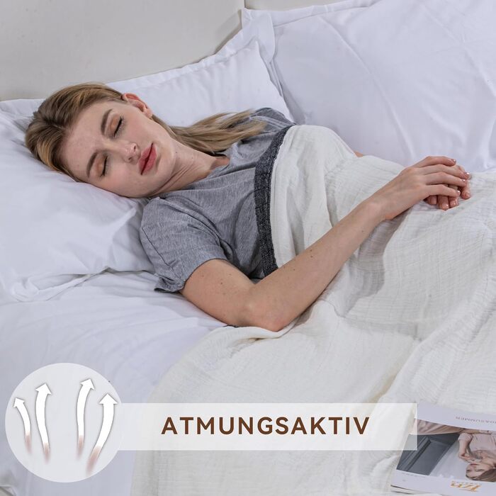 М'яка ковдра Softexly з бавовни 100%, 4-шарова муслінова ковдра, покривало для ліжка, дивана, софи, для дому, біла, 130x150 см