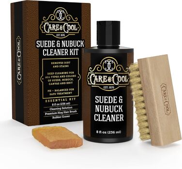 Care & Cool Suede & Nubuck Adhesive Set (8 oz) restores color and vitality to footwear and furniture (Basic Kit), neutral, 8 fl oz, Neutral, 8 fl oz