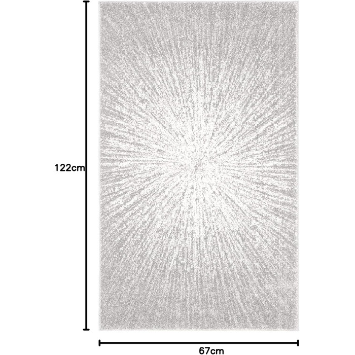 Килим SAFAVIEH для вітальні, їдальні, спальні - колекція Evoke, короткий ворс, 122 x 183 см (темно-сірий/слонова кістка, прямокутний)