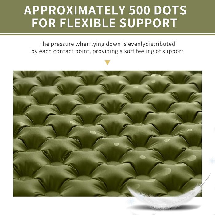 Килимок туристичний Naturehike Ultraleichte самонадувний, 3.5R, зелений, великий. Килимок для кемпінгу, трекінгу, альпінізму, подорожей.