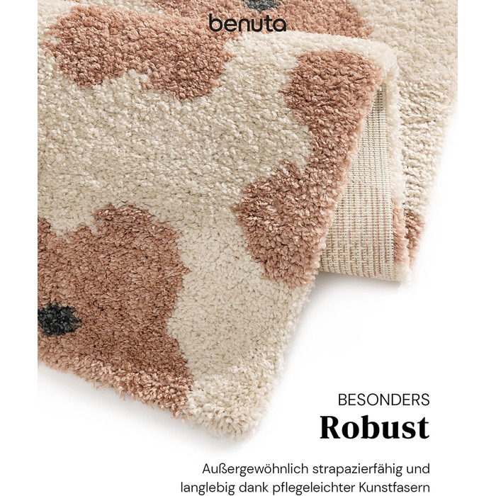 Дитячий килим Benuta Lytte Gobi Рожевий 80x150 см, прямокутний, з дитячим малюнком, штучне волокно, скандинавський стиль