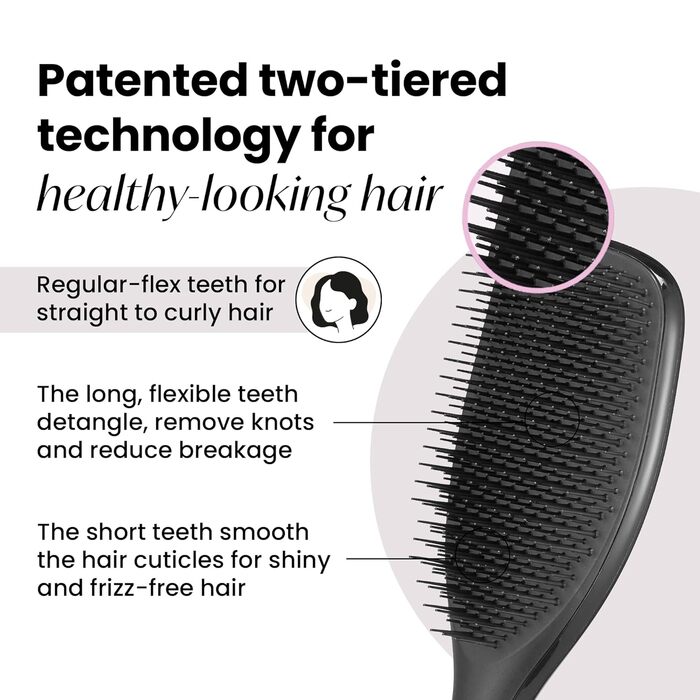 Тізер Tangle Teezer Ultimate Detangler Black Gloss - щітка для волосся, чорна, велика