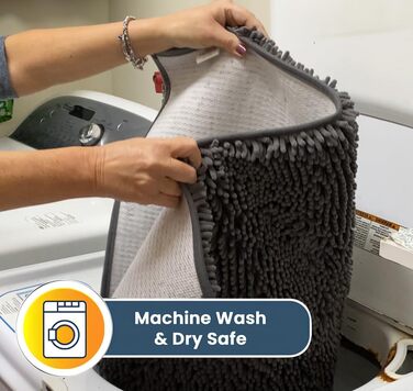 Килимок для дому Muddy Mat®: суперпоглинаючий, мікрофібра, швидко сохне, не слизький, 61x91 см (сірий)