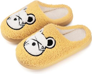 Тапочки зимові Mishansha для жінок та чоловіків, теплі плюшеві, з піною Memory Foam, розмір 36-47, жовті