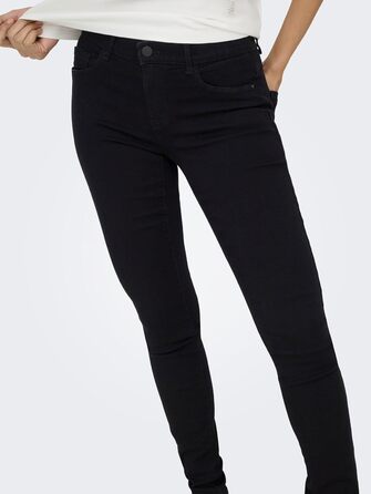 Джинси жіночі ONLY Skinny DNM NOOS сині, базові, стрітстайл, розмір L/32L, Black Denim