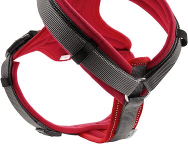 Нашийник для собак HUNTER Maldon UP, червоно-сірий, S-M: м'який, комфортний, з 3M Scotchlite, регулюється
