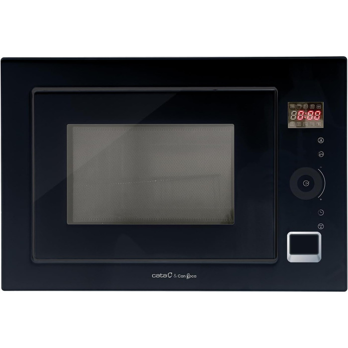 Вбудована мікрохвильова піч CATA MC 25 GTC BK Inox, 25л, 8 автоматичних меню, гриль 1000W, ширина 60 см