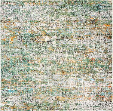 Килим SAFAVIEH для вітальні, їдальні, спальні - колекція Madison, короткий ворс, сірий та бірюзовий, 160 x 229 см