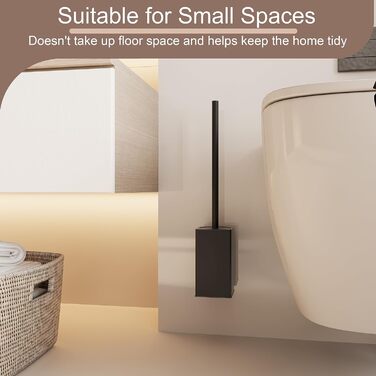 Настінний тримач для унітазної щітки BGL, матовий чорний, метал, 2 шт. в упаковці