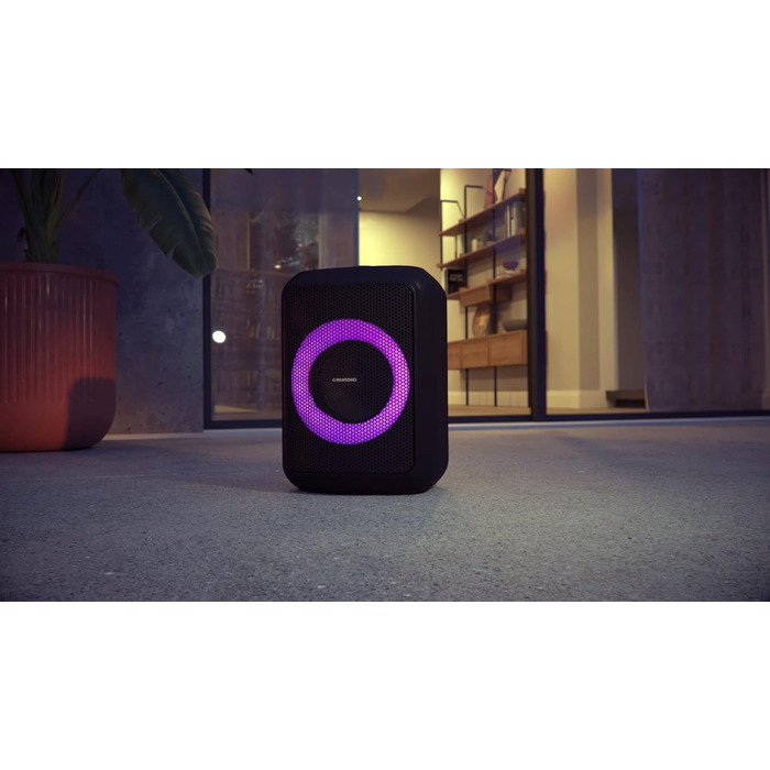 Портативна Bluetooth колонка Grundig GBT Black з басами, 20 Вт RMS, Powerbank, водонепроникна, до 20 метрів, 20 годин роботи, PartyHit 90 Вт