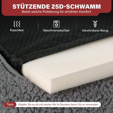 Самогріюча котяча деки Mora Pets: тепла, м'яка, 52x58 см, сіра. Самогріюча деки для котів та собак.