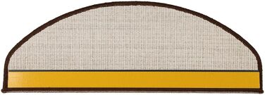 Сходинкові килимки ETM Original: набір 15 шт. у 20 кольорах та 20 моделях (напівкруглі, 23,5 x 65 см, бежевий)