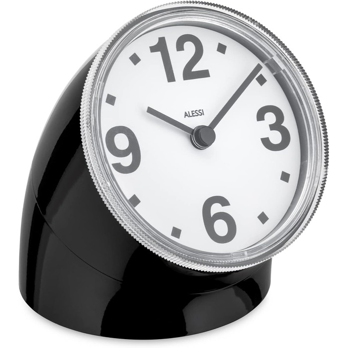 Настільний годинник Alessi Cronotime 01 B, ABS, чорний, 7 см