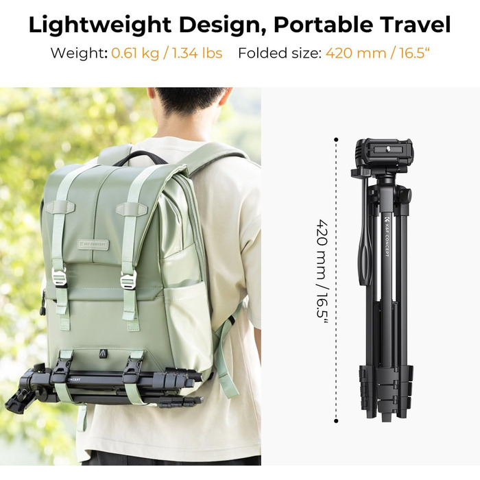 Штатив K&F Concept NT510: легкий штатив 152 см з Bluetooth пульт для Canon, Nikon, Sony та смартфонів