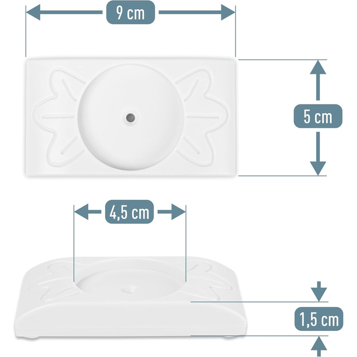 Захист для сходів IB STYLE для дітей - сітка для сходів, бар'єр для тварин, без свердління, білий, 67-75 см (4 накладки для стін)
