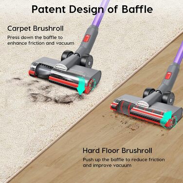 Бездротовий пилосос JASHEN V16: акумуляторний, 22000Pa, HEPA 13, 40хв роботи, без мішка, з насадкою та кріпленням