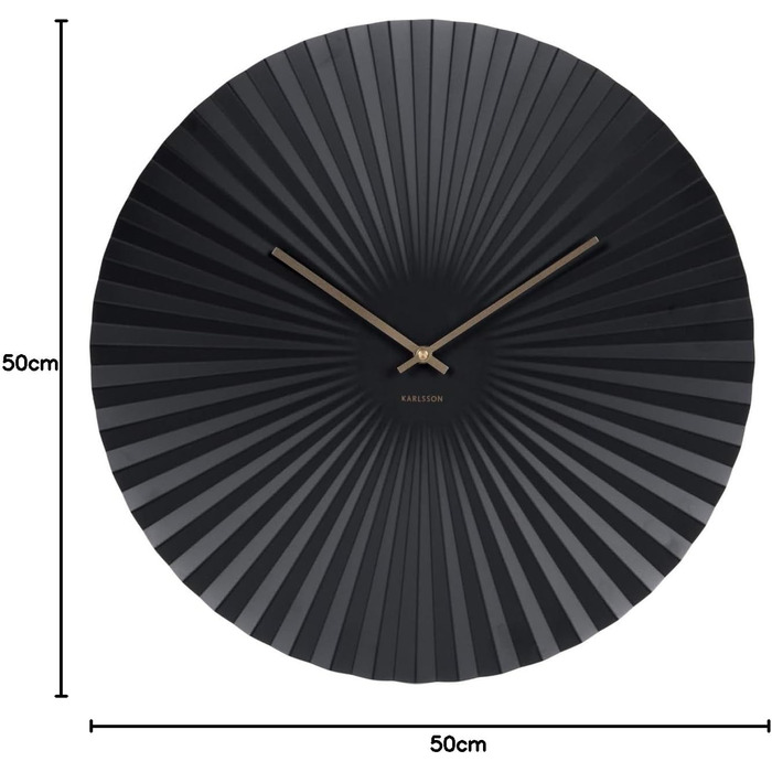 Karlsson KA5642WD Table and Wall Clock XL Flip Clock Wood 17.5 x 37 x 9 cm (Ø 50 cm, Steel Black)