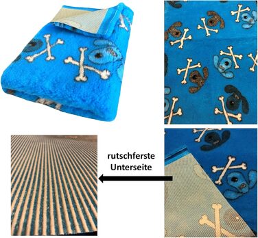 Лежанка для собак Elropet Premium 30mm: антиковзаюча, для маленьких та великих собак, Vet Bed, розміри S (80x50 см), колір блакитний