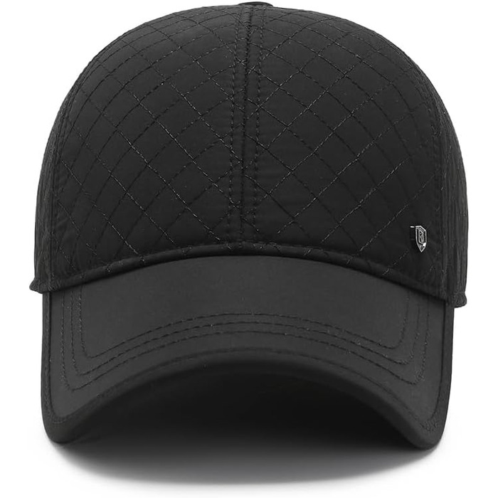 Кепка YAMEE чоловіча зимова зі складаними навушниками, унісекс, бейсболка, тепла кепка з м'якою підкладкою, чорний колір