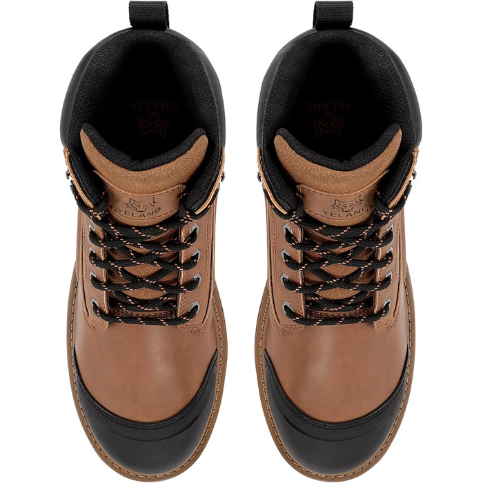 Чоловічі робочі черевики Yelang з металевим підноском, для промислового будівництва, безпечне взуття, розмір 41.5 EU, колір коричневий