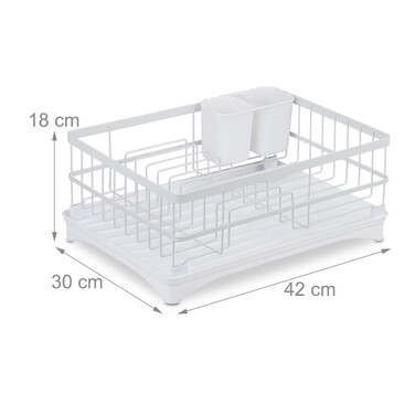 Relaxdays Dish Drainer with Automatic Drainage