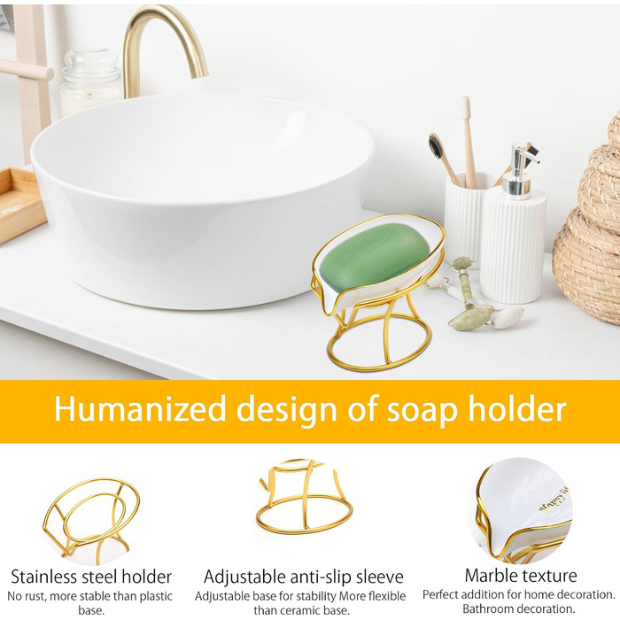 Миска для мила з отвором для стоку, тримач для мила в душ, полиця для мила у формі листка, вінтаж, декор для кухні, ванної кімнати, душу, умивальника (білий)