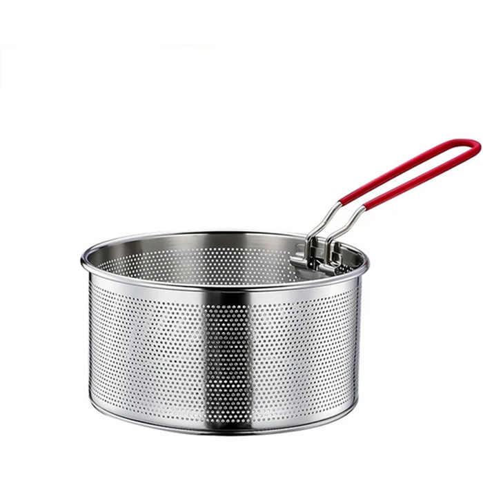 Корзина для фритюру з нержавіючої сталі, корзина для пасти, сито для приготування їжі (18 см)