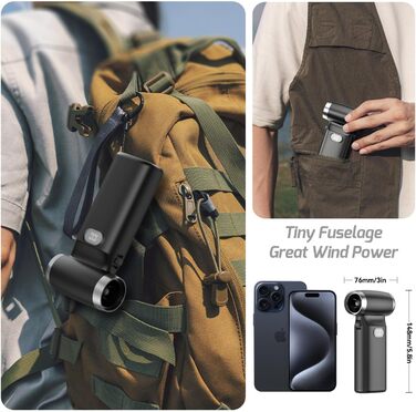 Електричний пилосос для повітряного продування, пилоочисник для авто, ноутбуків та клавіатур (130 000 об/хв, 8000 mAh)