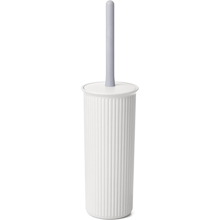ТАТАЙ Щітка для унітазу | Компактний дизайн | Без BPA, пластик, 9,5 x 9,5 x 39,5 см, колекція Baobab, білий колір
