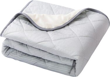 Килимок для собак та котів, ультрам'який, водонепроникний, 75x60 см, миючий, двосторонній (охолоджуючий та зігріваючий) для цілорічного комфорту, сірий та білий