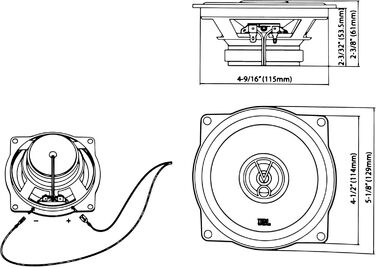 Автоакустика JBL Stage1 51F 2-смугові динаміки 150 Вт, 13 см, чорні, комплект 2 шт. від Harman Kardon