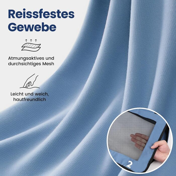 Органайзери для валізи, набір 8 шт. - Packing Cubes для подорожей, валізи та рюкзака (блакитний)