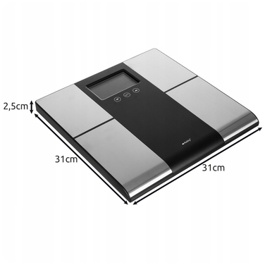 Електронні ваги для ванної Ruhhy до 225 кг з аналізатором складу тіла