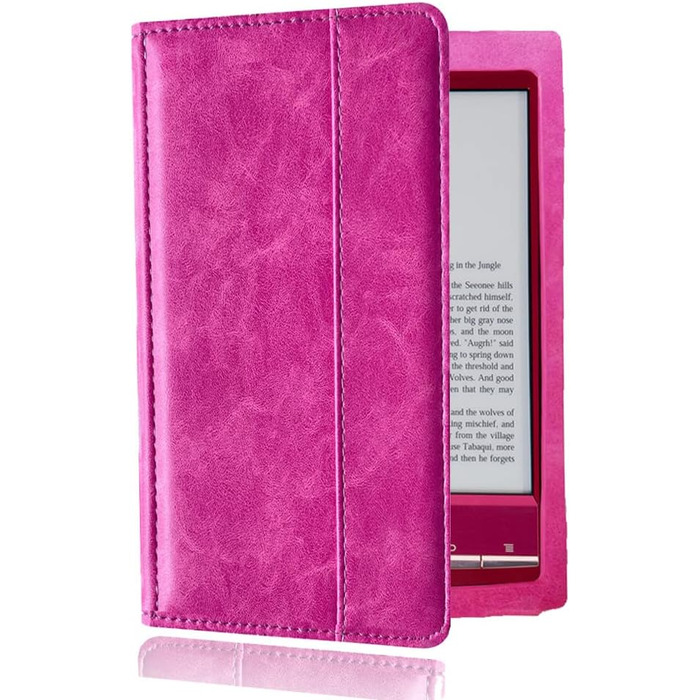 Чохол для Sony PRS-T2/PRS-T1 (6 дюймів), рожевий, з PU-шкіри