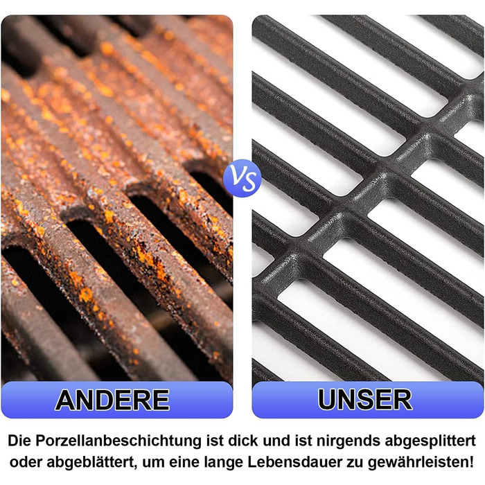 Решітка для гриля Weber Spirit I & II серії 200, Spirit E-210, E-220, S-210, S-220. Замінна решітка з чавуну для Weber 7637, 44,5 см