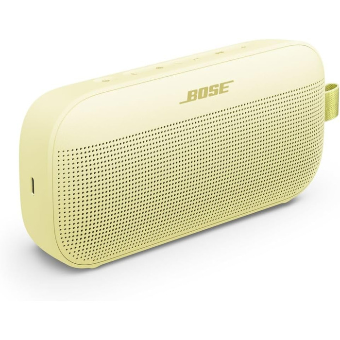 Портативна Bluetooth колонка Bose SoundLink Flex (2-ге покоління), водонепроникна, пилонепроникна, з природним звучанням, до 12 годин роботи від акумулятора, колір: лимонний