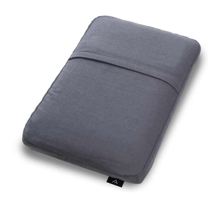 qeedo Comfort Pillow - Compact Travel Pillow made of Memory Foam (38 x 28 cm), Compressible, Washable Polyester Cover, Camping Pillow, for Camping, Car, Train or Flight Travel
