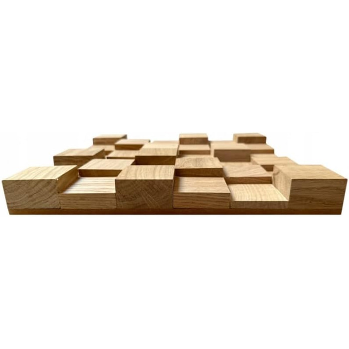 Акустичний диффузор 2D 500 дерев'яна стінова панель 30x30 см (світлий дуб)