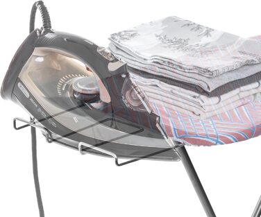 КADAX Прасувальна дошка з полицею, 104x30 см, прасувальна станція з підставкою для праски, компактна, з підкладкою з піни (персикова)