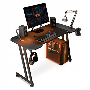 Ігровий стіл Trex E-Sports Exon, чорний, 120x60x75 см