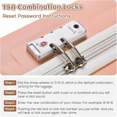 Набір валіз Joyway: велика валіза з ABS-пластику, 4 колеса, TSA-замок, сумка для ручної поклажі та кульбага (Рожевий)